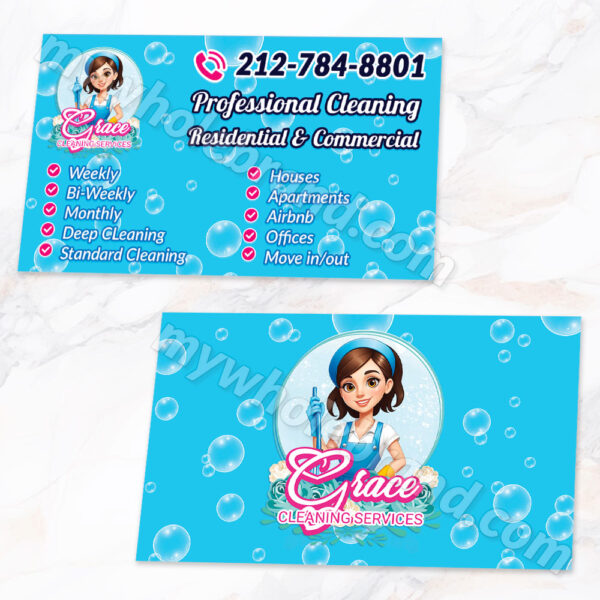 Tarjetas personalizadas de limpieza 30