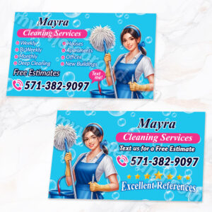 tarjetas de presentacion de cleaning services 41