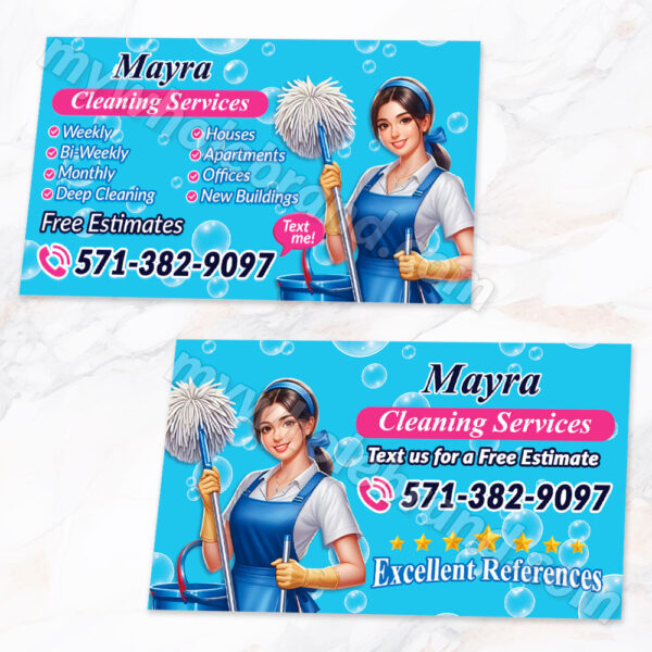 tarjetas de presentacion de cleaning services 41