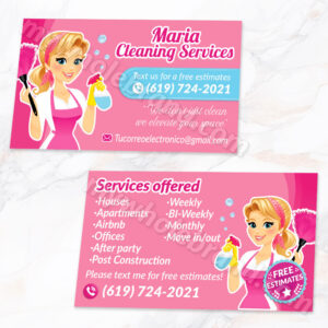 tarjetas de presentacion de cleaning services 48
