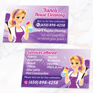tarjetas de cleanings services moradas 53