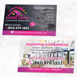 tarjetas de presentacion de cleaning services 54