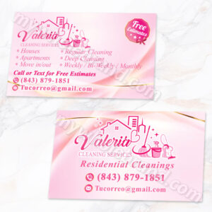 Tajetas de presentación de cleaning services 64